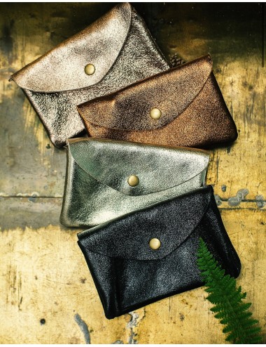 Sac pochette Keren Metal Etain - Pochette femme - Divers coloris !