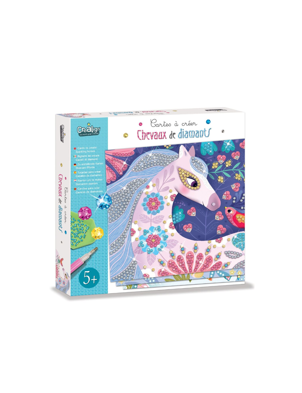 COFFRET CARTES A CREER chevaux de diamants