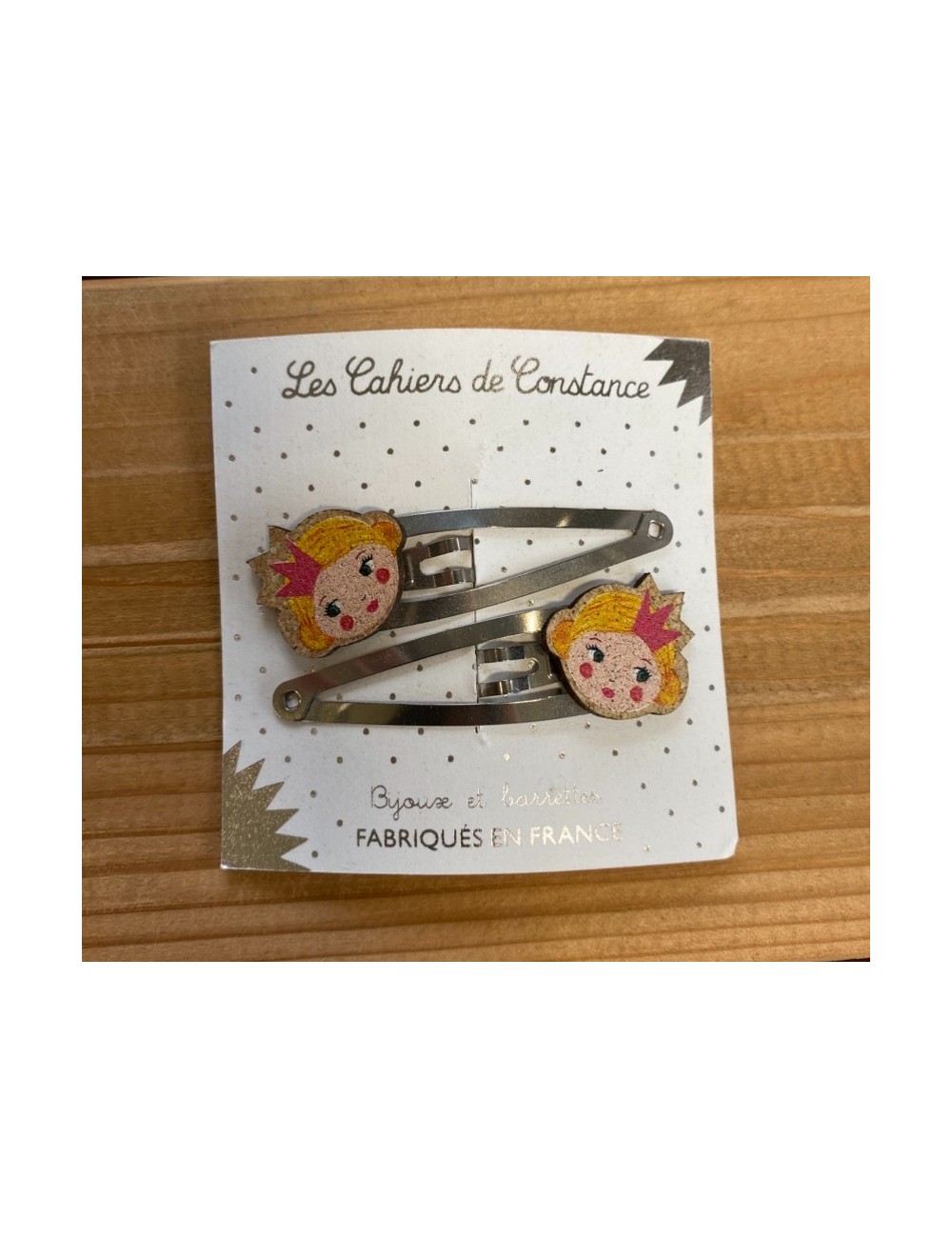 BARRETTES FAIT MAINS EN BOIS princesses