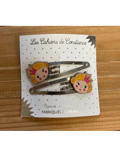 BARRETTES FAIT MAINS EN BOIS princesses